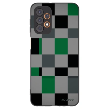 Picasee silikonowe czarne etui na Samsung Galaxy A23 A236B 5G - Block Grid