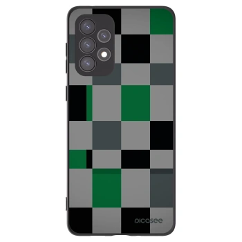 Picasee silikonowe czarne etui na Samsung Galaxy A73 5G - Block Grid