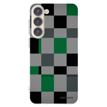 Picasee silikonowe przeźroczyste etui na Samsung Galaxy S23+ 5G - Block Grid