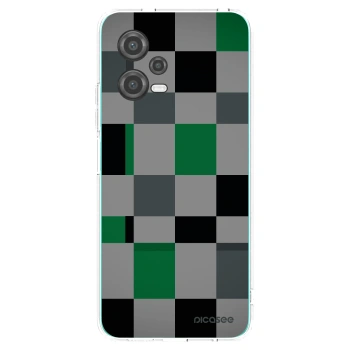 Picasee silikonowe przeźroczyste etui na Xiaomi Poco X5 - Block Grid