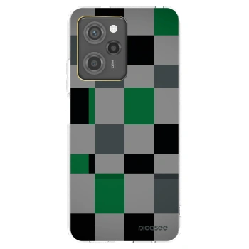 Picasee silikonowe czarne etui na Xiaomi Poco X5 Pro - Block Grid