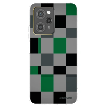 Picasee silikonowe przeźroczyste etui na Xiaomi Poco X5 Pro - Block Grid