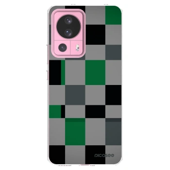 Picasee silikonowe przeźroczyste etui na Xiaomi 13 Lite - Block Grid