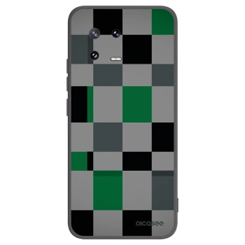 Picasee silikonowe czarne etui na Xiaomi 13 Pro - Block Grid