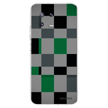 Picasee silikonowe przeźroczyste etui na Xiaomi 13 Pro - Block Grid