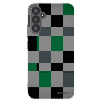 Picasee silikonowe przeźroczyste etui na Samsung Galaxy A34 5G A346B - Block Grid