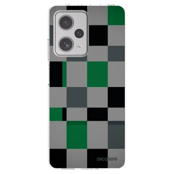 Picasee silikonowe przeźroczyste etui na Xiaomi Redmi Note 12 Pro+ 5G - Block Grid