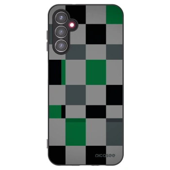 Picasee silikonowe czarne etui na Samsung Galaxy A14 5G A146P - Block Grid