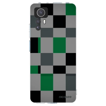 Picasee silikonowe przeźroczyste etui na Xiaomi Redmi Note 12S - Block Grid