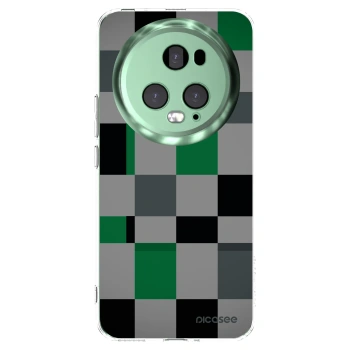 Picasee silikonowe przeźroczyste etui na Honor Magic5 Pro - Block Grid