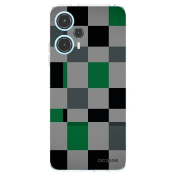 Picasee silikonowe przeźroczyste etui na Xiaomi Poco F5 - Block Grid