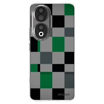 Picasee silikonowe przeźroczyste etui na Honor 90 5G - Block Grid