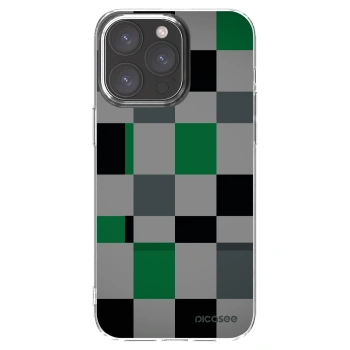 Picasee silikonowe przeźroczyste etui na Apple iPhone 15 Pro Max - Block Grid