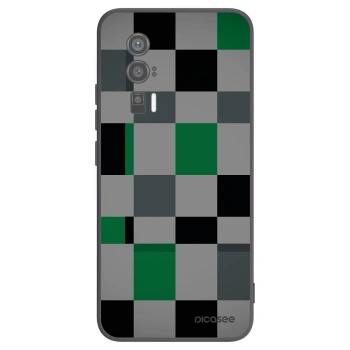 Picasee silikonowe czarne etui na Xiaomi Poco F5 Pro 5G - Block Grid