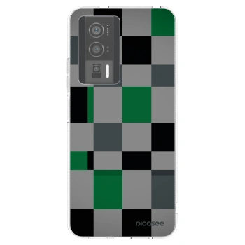 Picasee silikonowe przeźroczyste etui na Xiaomi Poco F5 Pro 5G - Block Grid