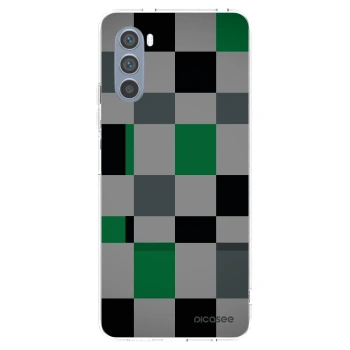 Picasee silikonowe przeźroczyste etui na Motorola Moto G62 - Block Grid