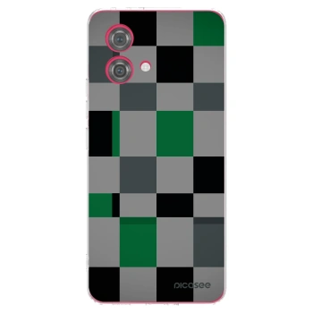 Picasee silikonowe przeźroczyste etui na Motorola Moto G84 5G - Block Grid