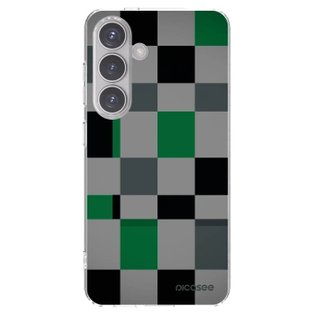 Picasee silikonowe przeźroczyste etui na Samsung Galaxy S24 S921B 5G - Block Grid