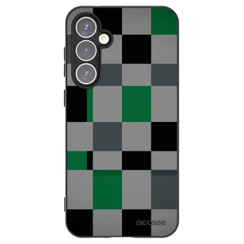 Picasee silikonowe czarne etui na Samsung Galaxy S23 FE S711B - Block Grid