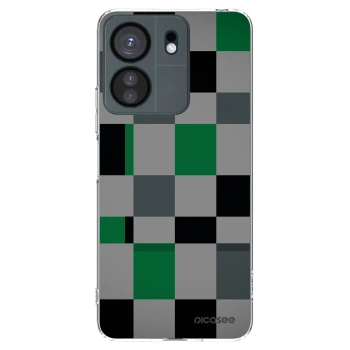 Picasee silikonowe przeźroczyste etui na Xiaomi Redmi 13C 4G - Block Grid