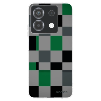 Picasee silikonowe przeźroczyste etui na Xiaomi Poco X6 - Block Grid