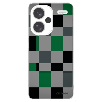 Picasee silikonowe przeźroczyste etui na Xiaomi Redmi Note 13 Pro+ 5G - Block Grid