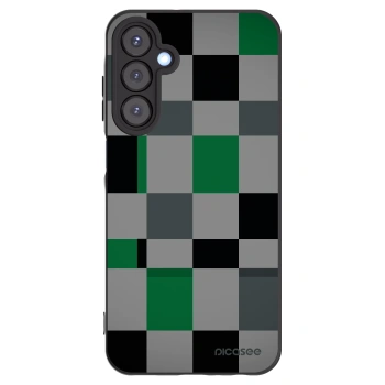 Picasee silikonowe czarne etui na Samsung Galaxy A25 A256B 5G - Block Grid