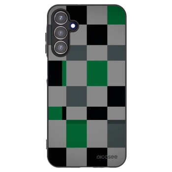 Picasee silikonowe czarne etui na Samsung Galaxy A15 A156B 5G - Block Grid