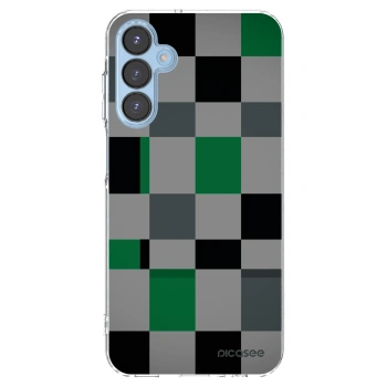 Picasee silikonowe przeźroczyste etui na Samsung Galaxy A15 A156B 5G - Block Grid