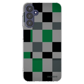 Picasee silikonowe przeźroczyste etui na Samsung Galaxy A15 A155F 4G - Block Grid