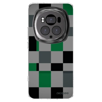 Picasee silikonowe przeźroczyste etui na Honor Magic6 Pro - Block Grid