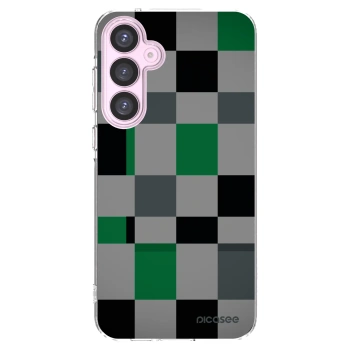 Picasee silikonowe przeźroczyste etui na Samsung Galaxy A55 5G A556B - Block Grid