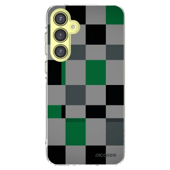 Picasee silikonowe przeźroczyste etui na Samsung Galaxy A35 5G A356B - Block Grid