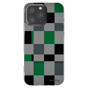 Picasee silikonowe przeźroczyste etui na Apple iPhone 16 Pro Max - Block Grid