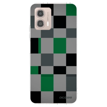 Picasee silikonowe przeźroczyste etui na Motorola Moto G53 5G - Block Grid