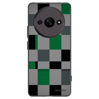 Picasee silikonowe czarne etui na Xiaomi Redmi A3 - Block Grid