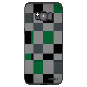 Picasee silikonowe czarne etui na Samsung Galaxy S8 G950F - Block Grid