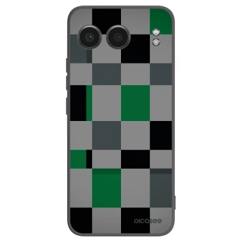 Picasee silikonowe czarne etui na OnePlus Nord 4 - Block Grid