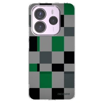 Picasee silikonowe przeźroczyste etui na Xiaomi Redmi Note 14 5G - Block Grid