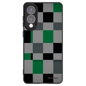 Picasee silikonowe czarne etui na Samsung Galaxy S25 Edge 5G - Block Grid