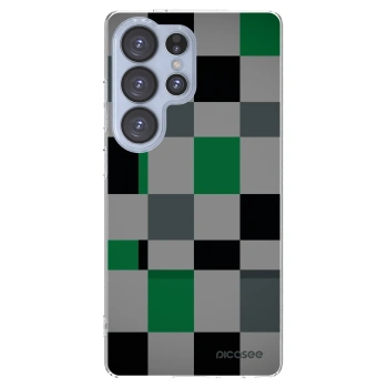 Picasee silikonowe przeźroczyste etui na Samsung Galaxy S25 Ultra 5G - Block Grid