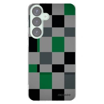 Picasee silikonowe przeźroczyste etui na Samsung Galaxy S25+ 5G - Block Grid