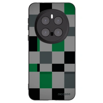 Picasee silikonowe czarne etui na Honor Magic7 Pro 5G - Block Grid