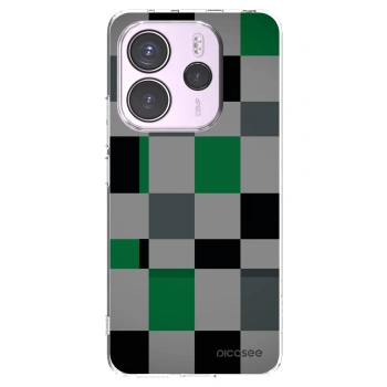 Picasee silikonowe przeźroczyste etui na Xiaomi Redmi Note 14 4G - Block Grid