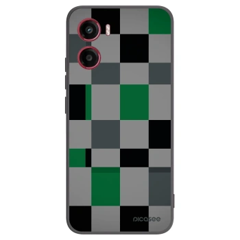 Picasee silikonowe czarne etui na Motorola Moto G05 - Block Grid