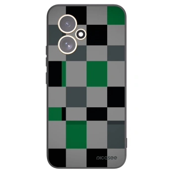 Picasee silikonowe czarne etui na Honor 400 5G - Block Grid