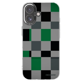 Picasee silikonowe przeźroczyste etui na Apple iPhone 17 - Block Grid