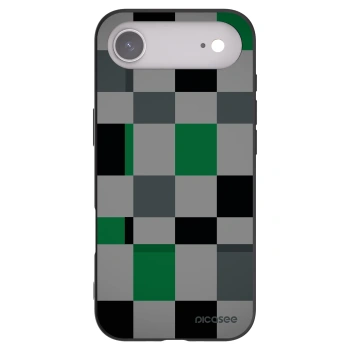 Picasee silikonowe czarne etui na Apple iPhone Air - Block Grid