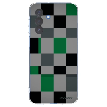 Picasee silikonowe przeźroczyste etui na Samsung Galaxy A17 5G - Block Grid
