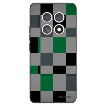 Picasee silikonowe czarne etui na Xiaomi Redmi Note 15 4G - Block Grid